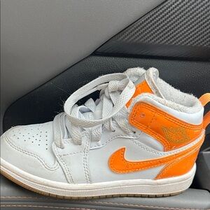 Nike Kids' Orange and White High-Top Sneakers